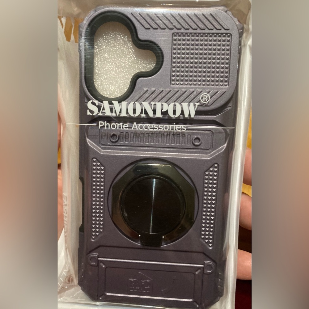 NWT Samonpow IPhone 16 Purple Phone Case with Ring Holder